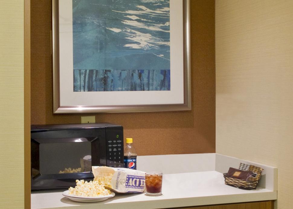 Every guest room features a convenient kitchenette with microwave and mini-fridge