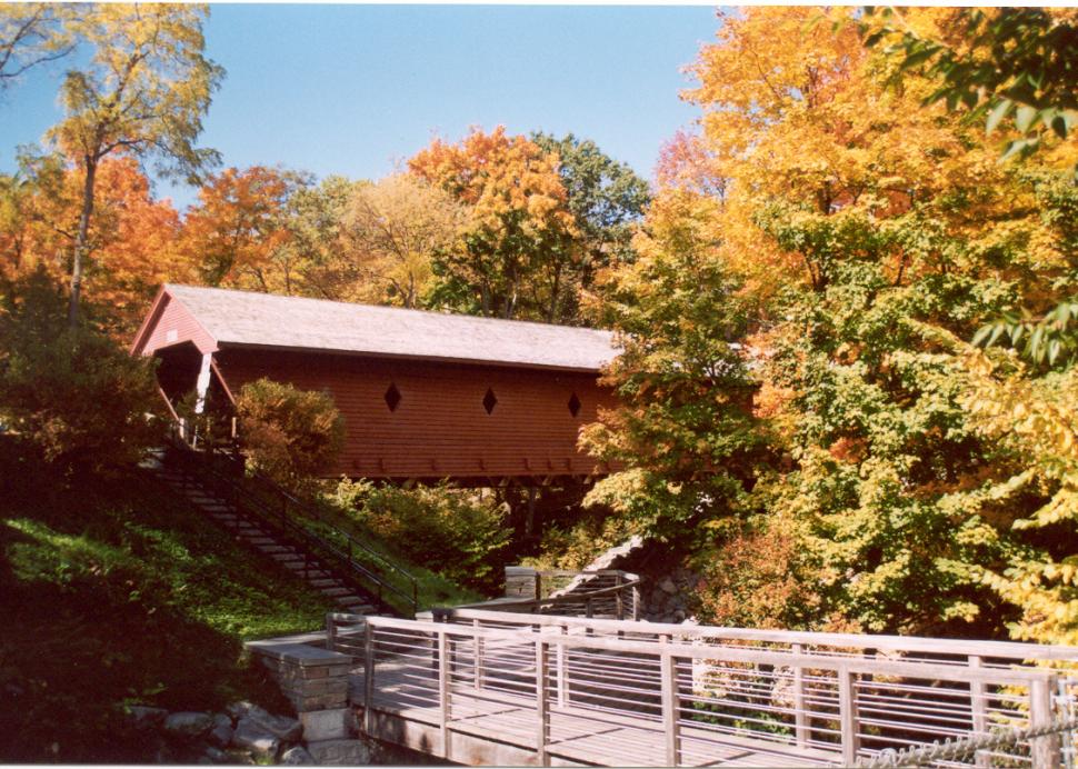 Newfield Covered Bridge - fall