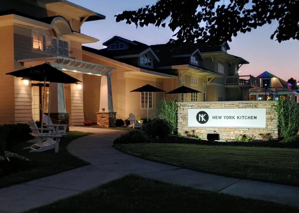 Exterior of New York Kitchen in the evening