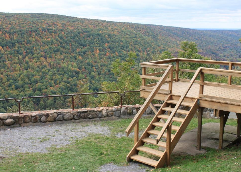 Overlook deck at the summit of Ontario County Park