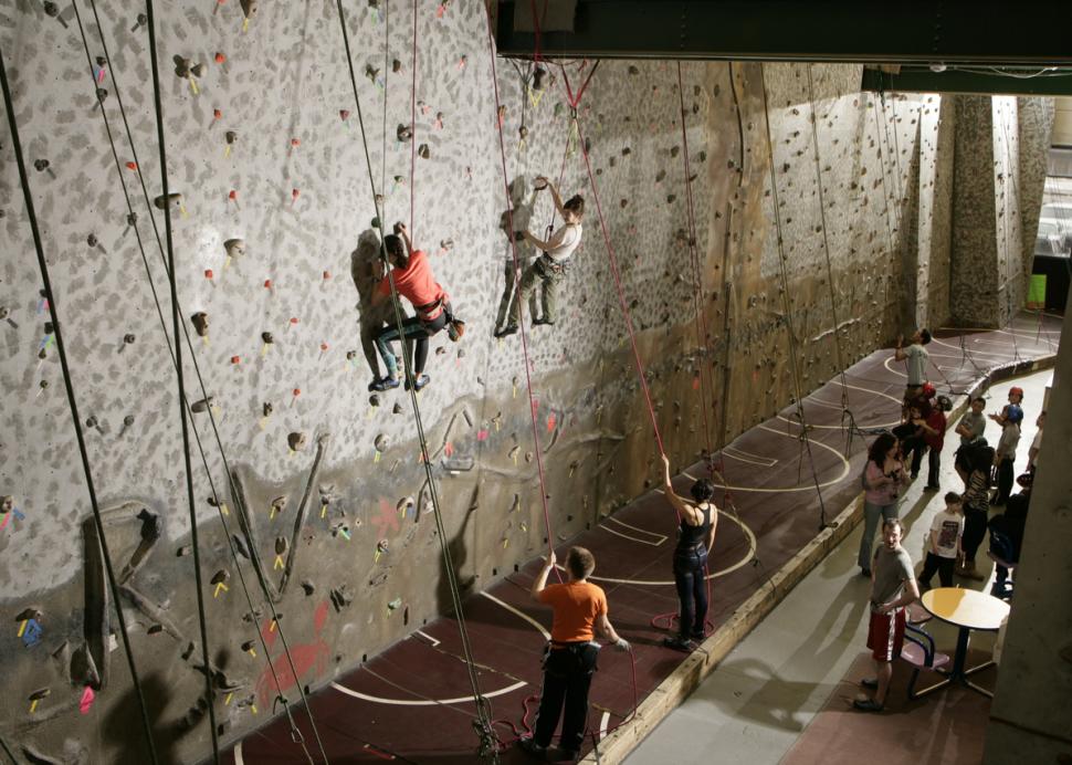 climbers at Rock Ventures, Rochester, NY