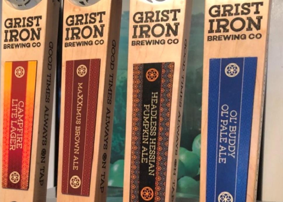 Craft beer on tap from Grist Iron Brewing Co.