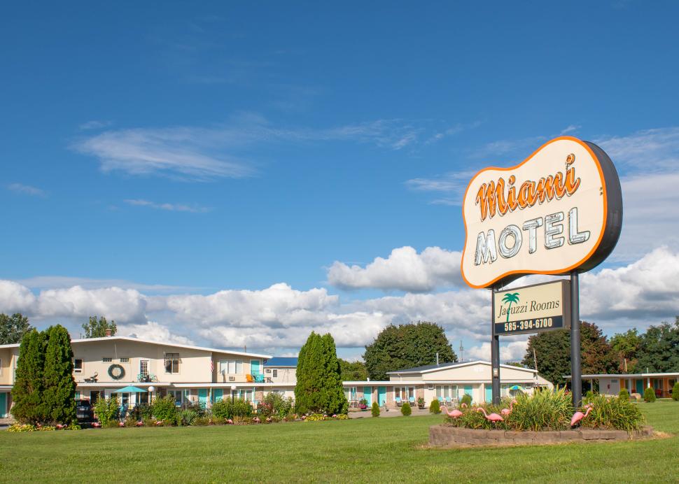 Exterior of the Miami Motel on Routes 5 & 20 in Canandaigua