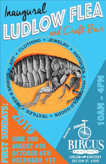 poster for ludlow flea and craft fair event