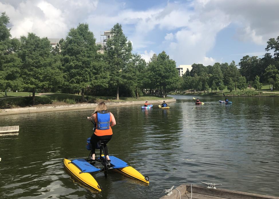 Water Bike and Kayaking The Woodlands Waterway