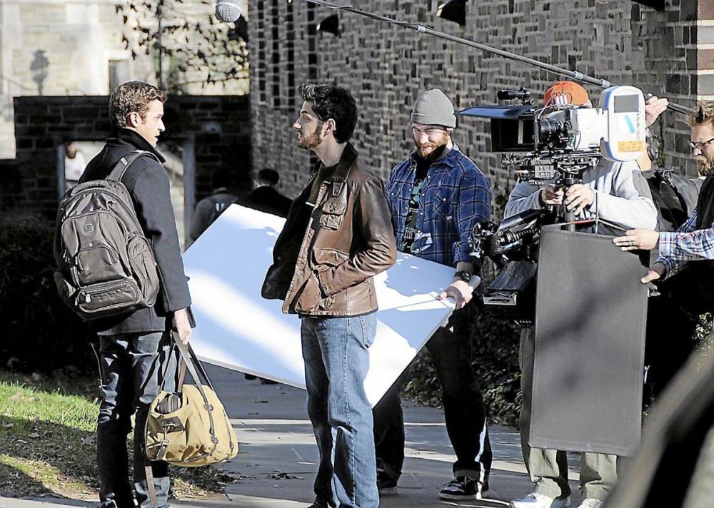 A photo from the filming of runner runner