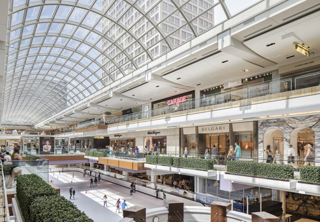 The Westin Galleria Ice Rink From Upper Level Of Mall