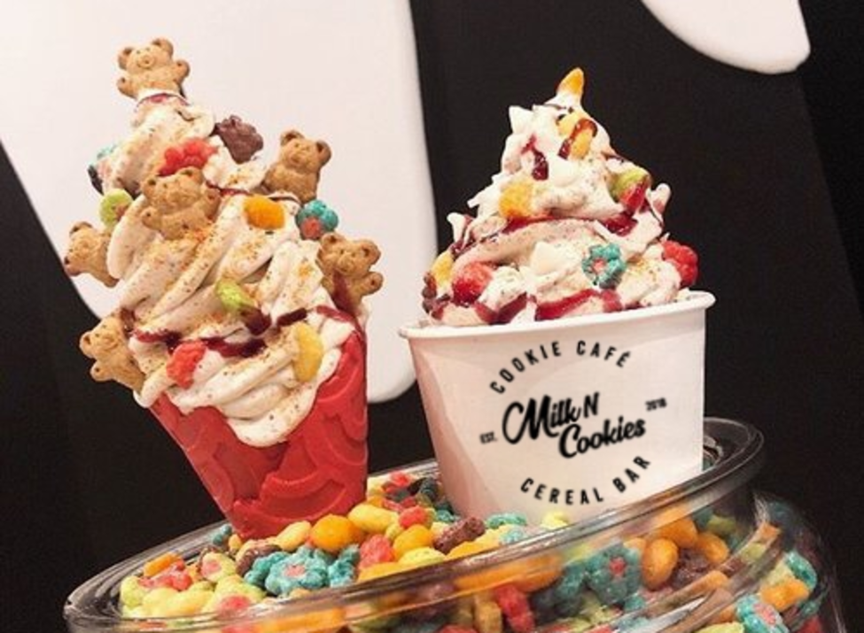 Milk N Cookies red velvet cone and cup