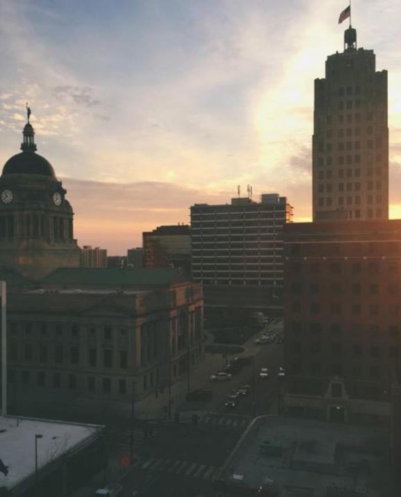 Fort Wayne, IN Sunrise Skyline - Amber Sturgis Instagram