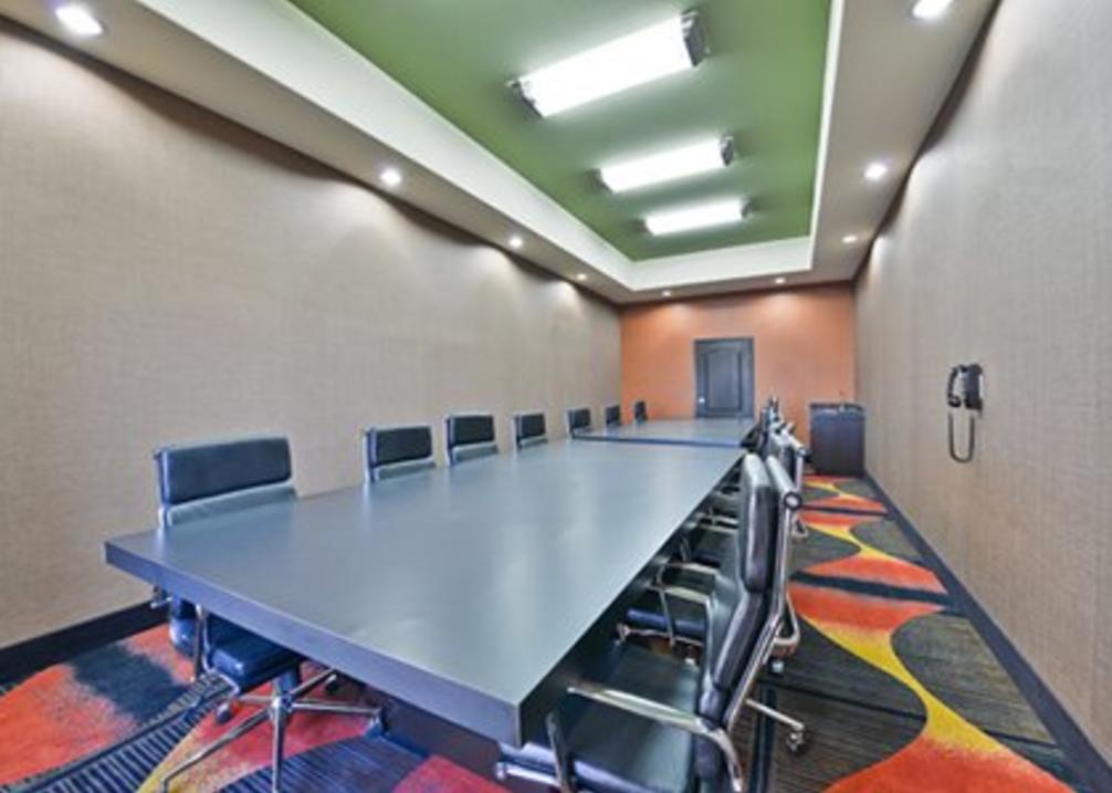 Boardroom holds 15 people.