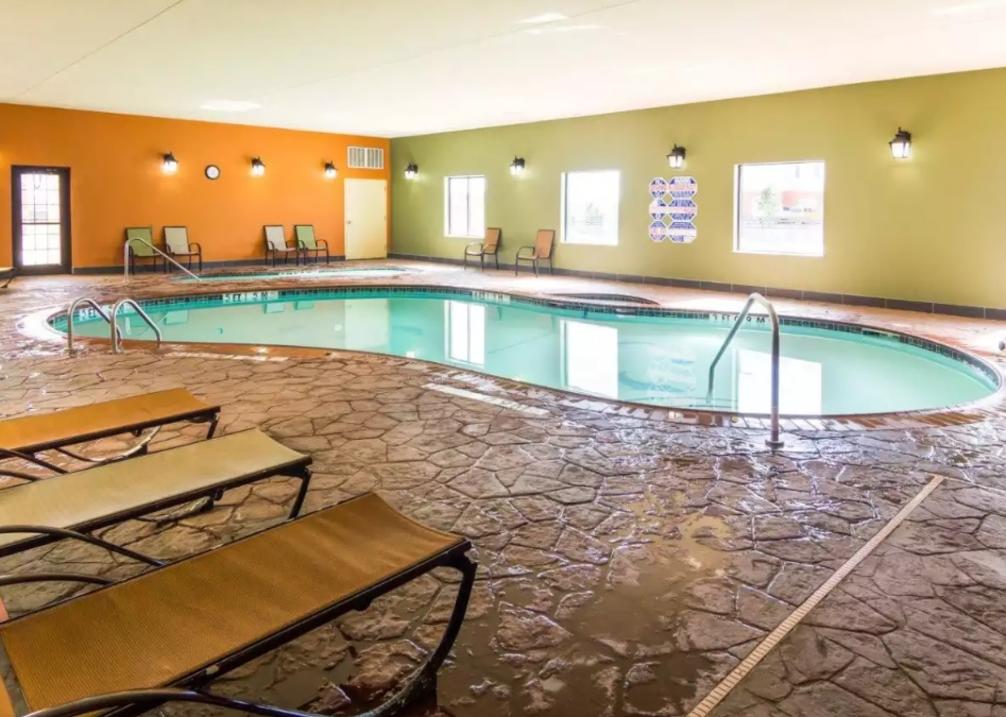Indoor Pool with Hot tub.