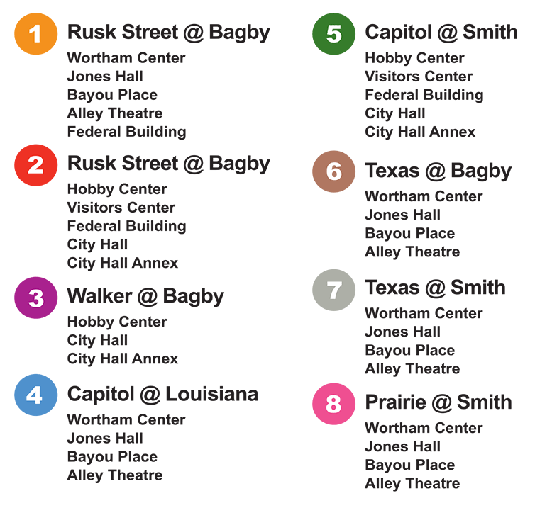 Theater District Parking Map Legend