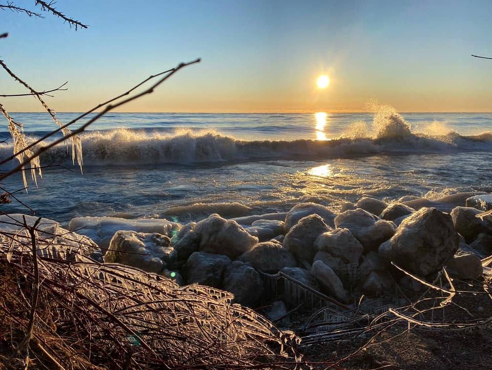 Lake Michigan Winter Sunrise