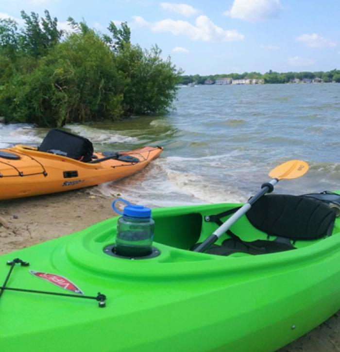 Two Kayaks at Cedar Lake