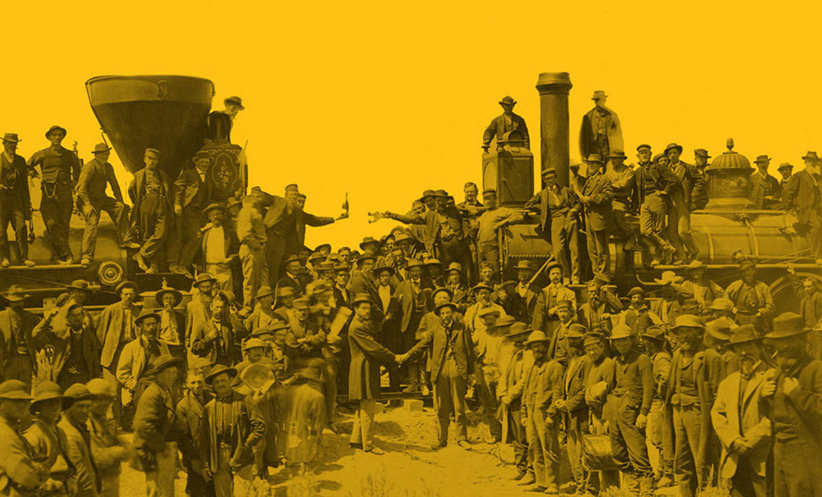 Driving the Last Golden Railroad Spike
