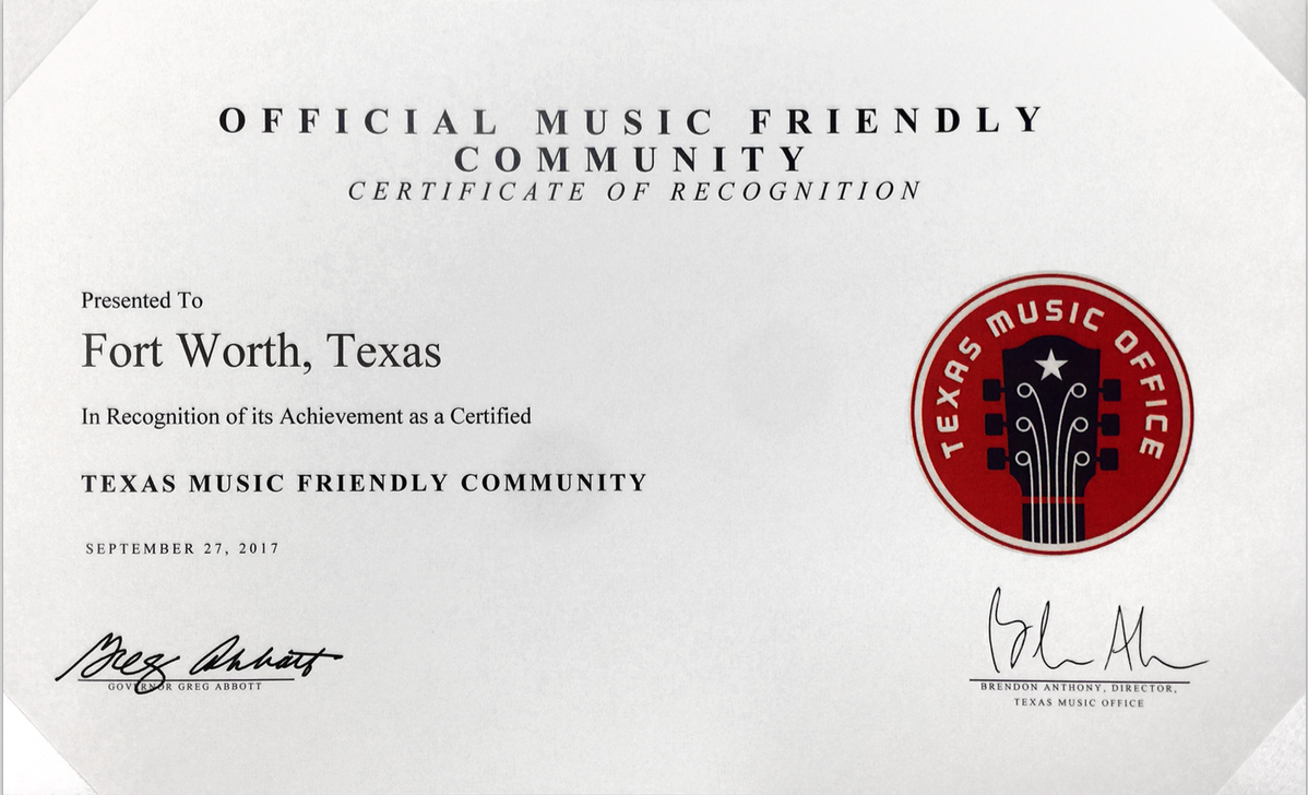 Texas Music Friendly City