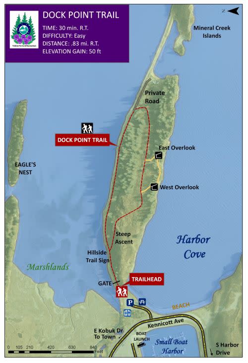 a hiking trail map