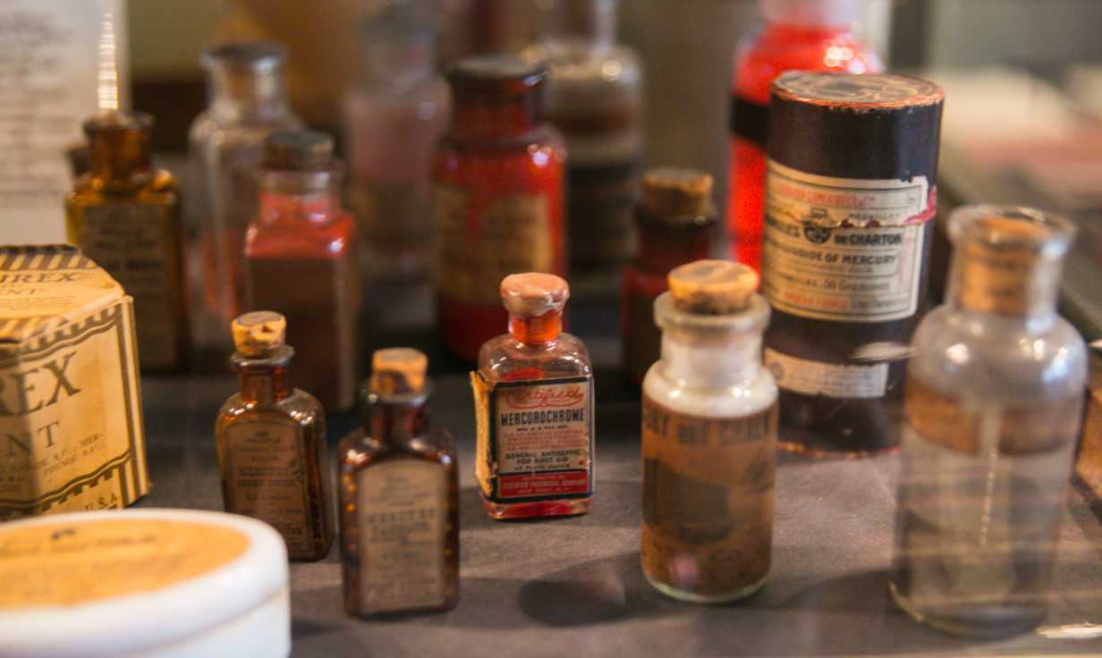 New Orleans Pharmacy Museum Medicine Bottles