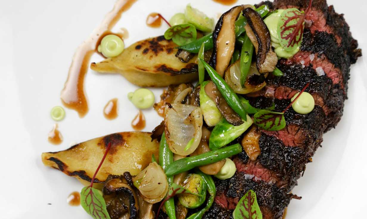 Wagyu Hangar Steak at Restaurant August