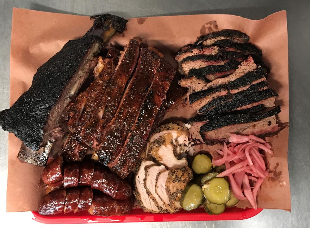 Meat platter from la Barbecue