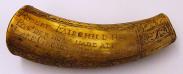 Photo Credit: Robert Fairchild powder horn dated August 27, 1756 was recently donated to Fort Ticonderoga as a result of the “History Detective” program on PBS. Credit Fort Ticonderoga Museum.