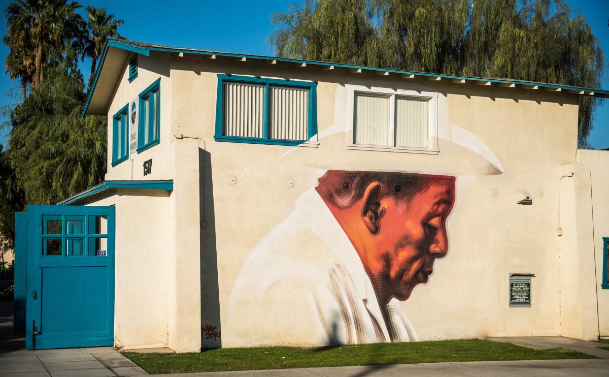 Mural of farmer