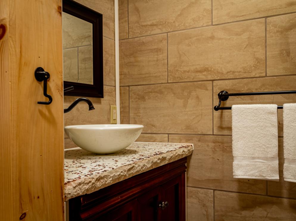 Cabin C half bathroom