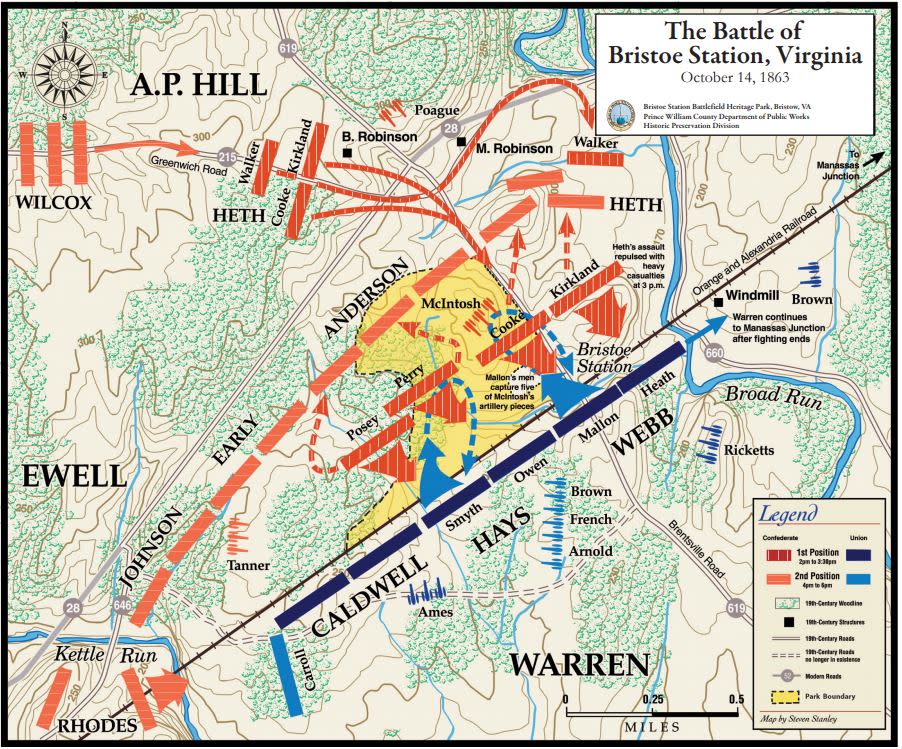 Bristoe Station Battle Map