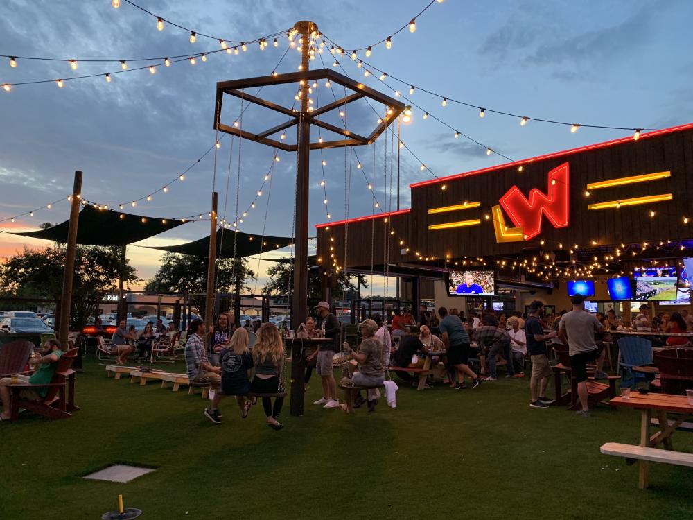 Sunset social hour at Little Woodrows