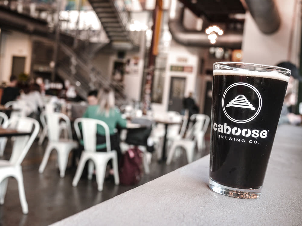 Caboose Commons Interior shot with beer