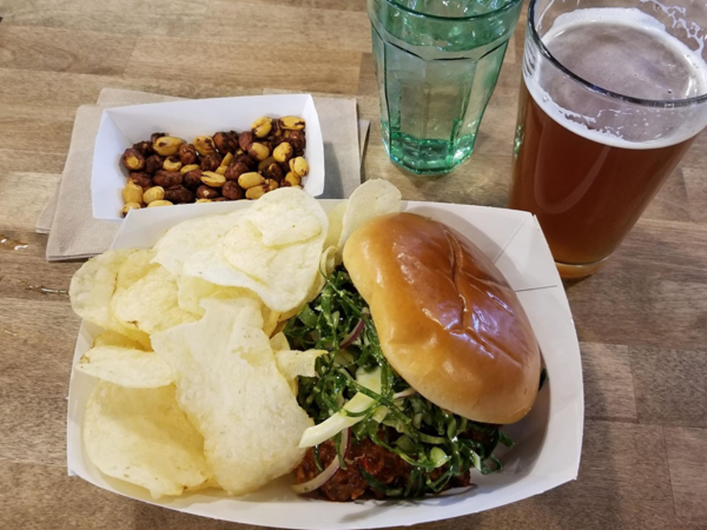 Vegan Beer and Meal at Hop River Brewing Company in Fort Wayne, Indiana