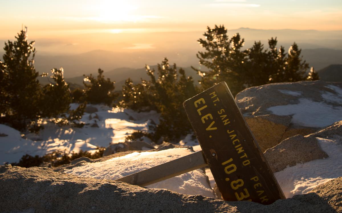 Sunset from the summit of San Jacinto Peak