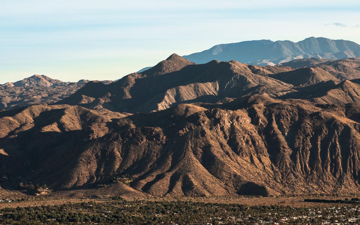 View of the mountains from the Palm Springs Museum Trail