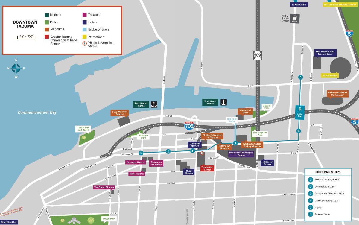 Tacoma Link Light Rail map