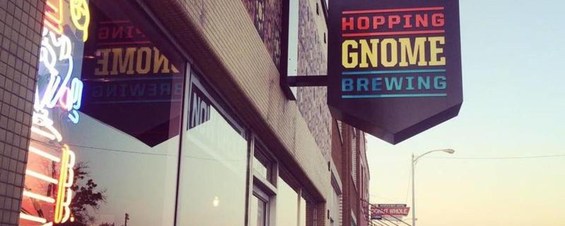 Hopping Gnome Exterior Sign Visit Wichita