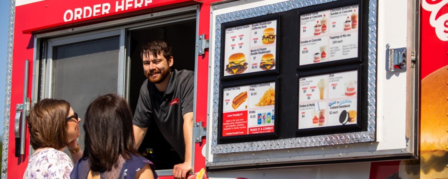 Freddy's Food Truck ordering Visit Wichia