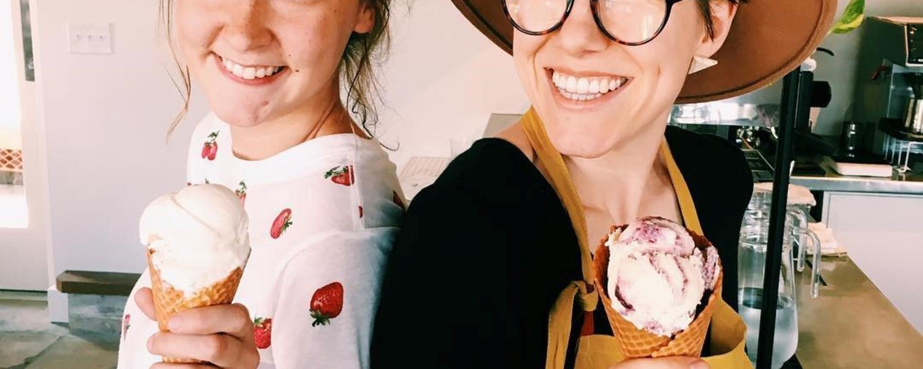 Little Lion ladies w/cones Visit Wichita