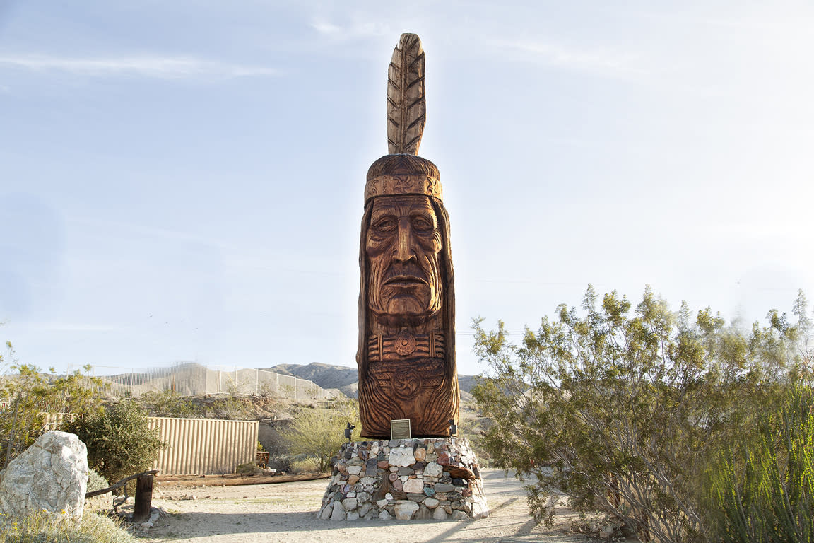 Statue at Cabot's Pueblo Museum