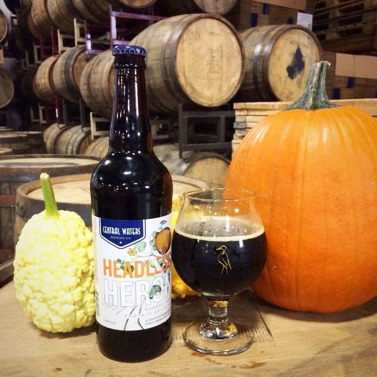 Headless Heron Barrel Aged Pumpkin Ale by Central Waters Brewing Company