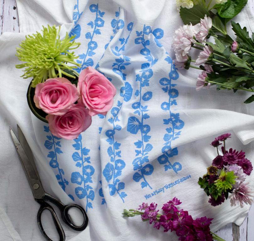 Morning Glories Dish Towel