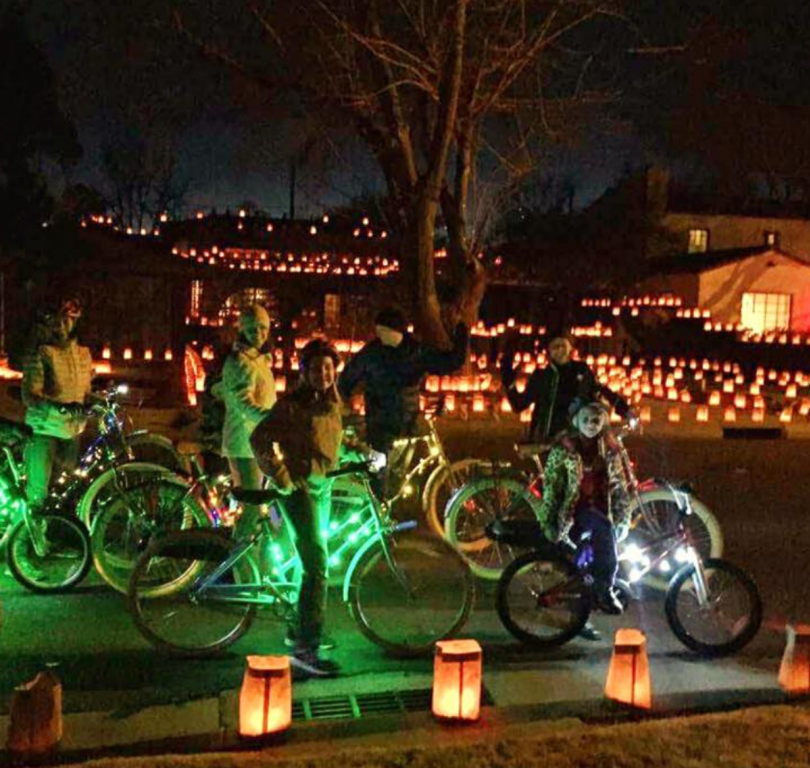 Routes Bicycle Lights & Luminarias Bike Tour