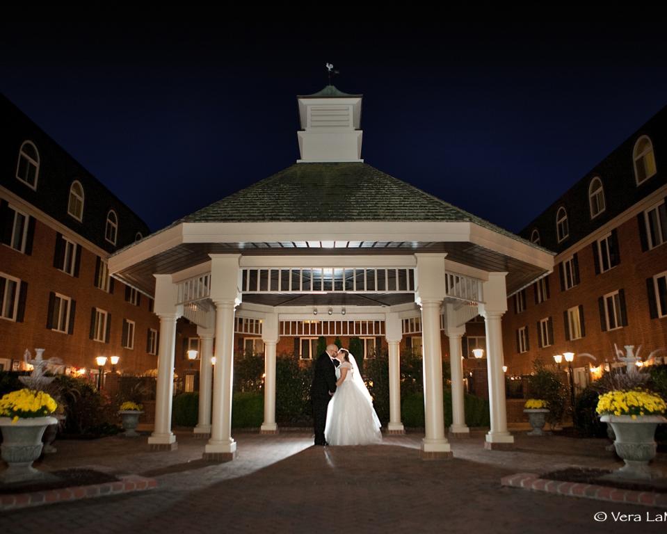 Couple in Courtyard