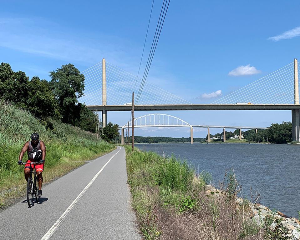 Biker on the Castle Trail