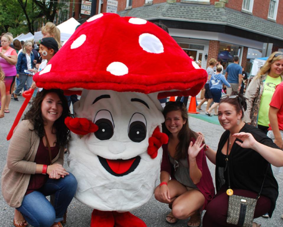 Meeting Gun Gus, our mascot