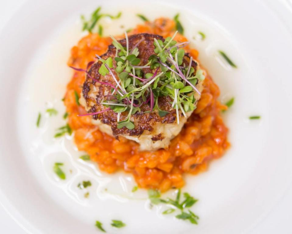 Lobster Risotto Crab Cake at the Hilton Wilmington Christian