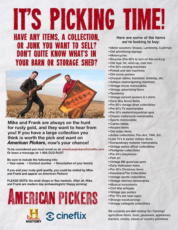American Pickers Flyer