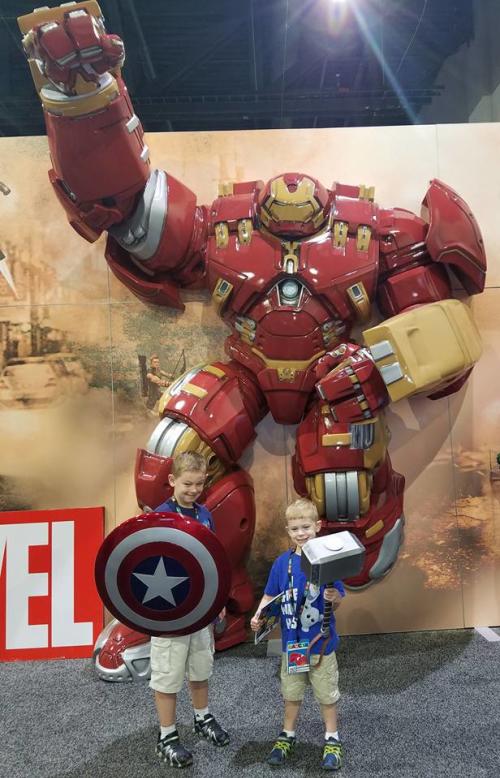 HASCON Mark 44 Hulkbuster Iron Man Suit display in Providence
