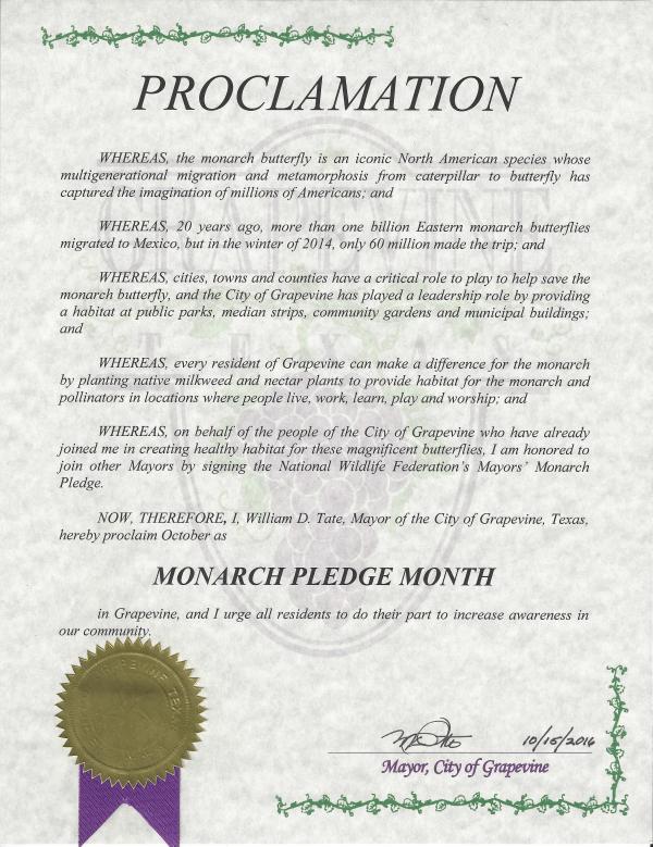 Monarch Pledge