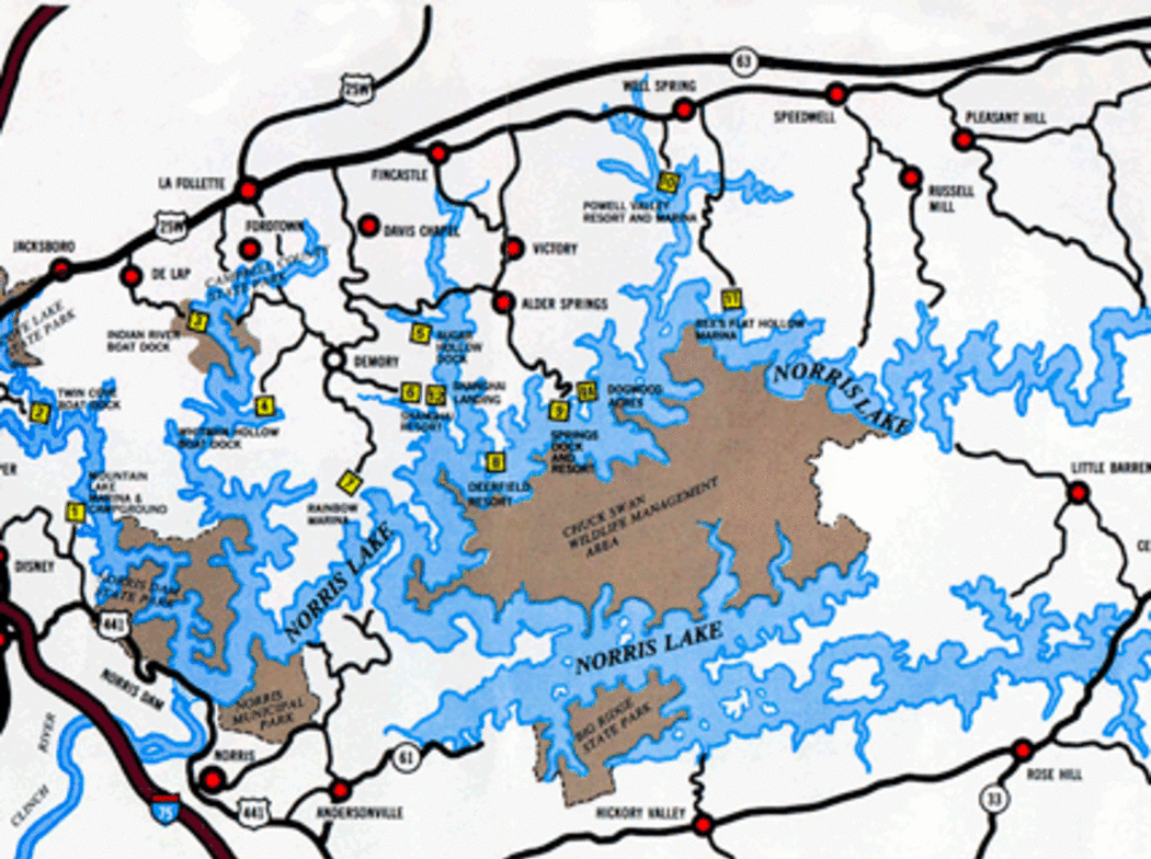 norris lake map tennessee Norris Lake norris lake map tennessee