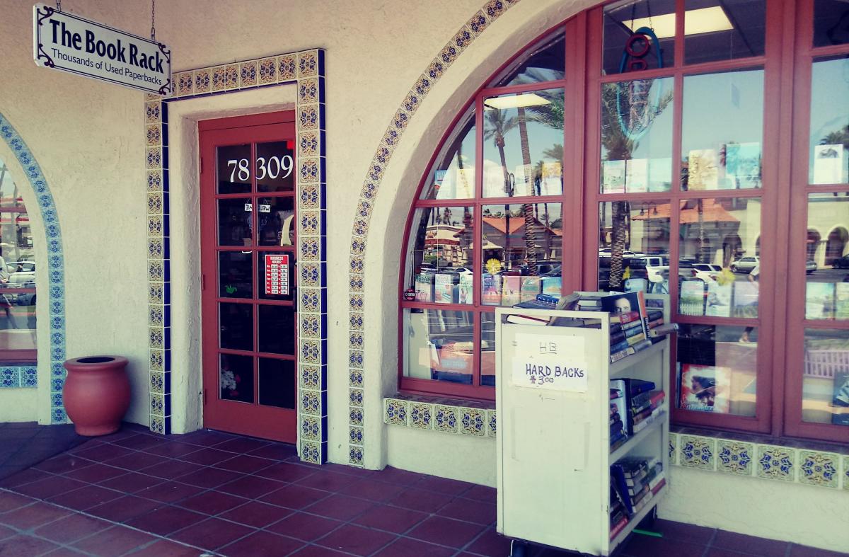 Store front for The Book Rack in La Quinta